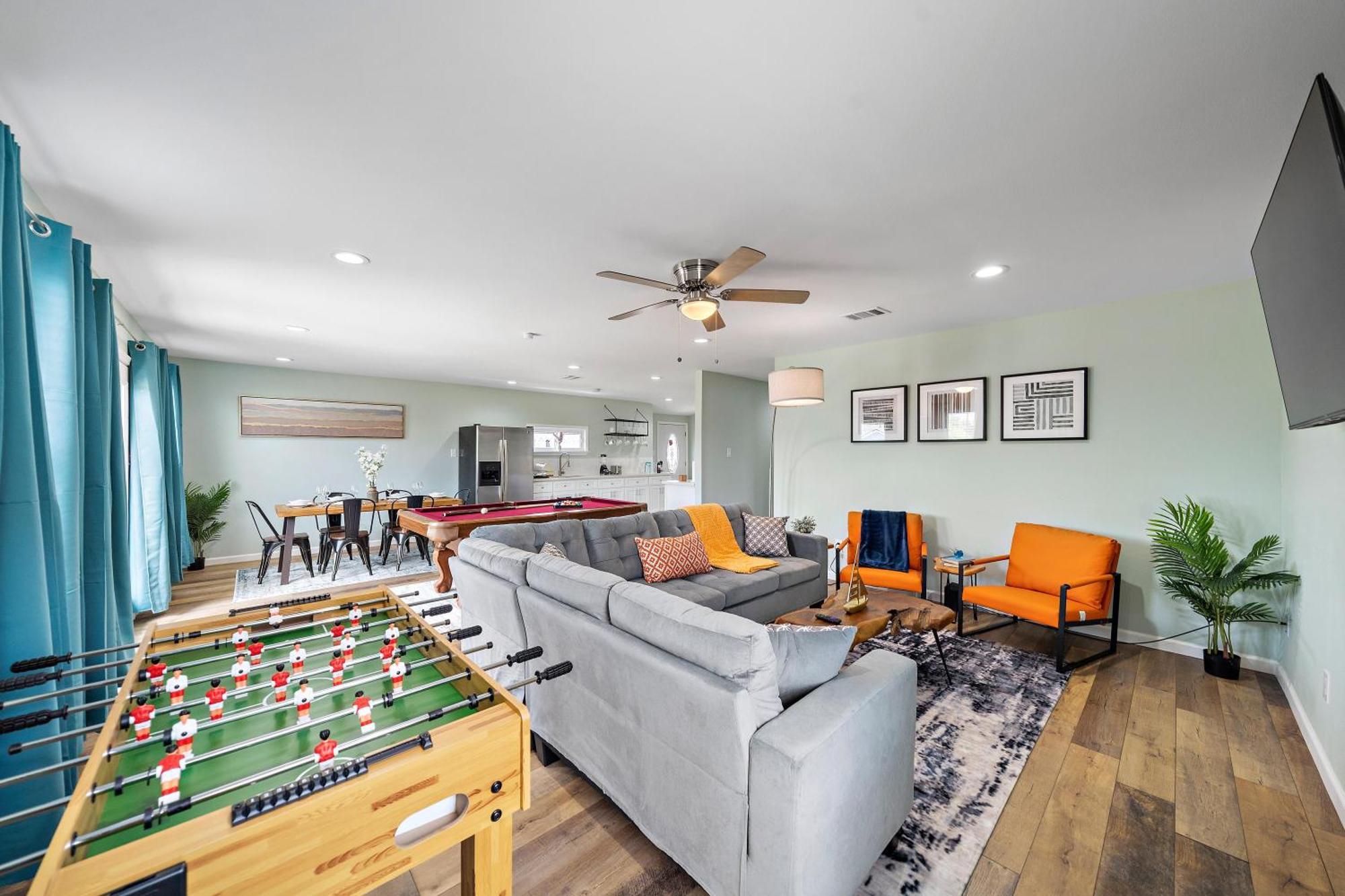Nr Beach Pier Oasis Game Tables Yard Bbq 加尔维斯敦 外观 照片