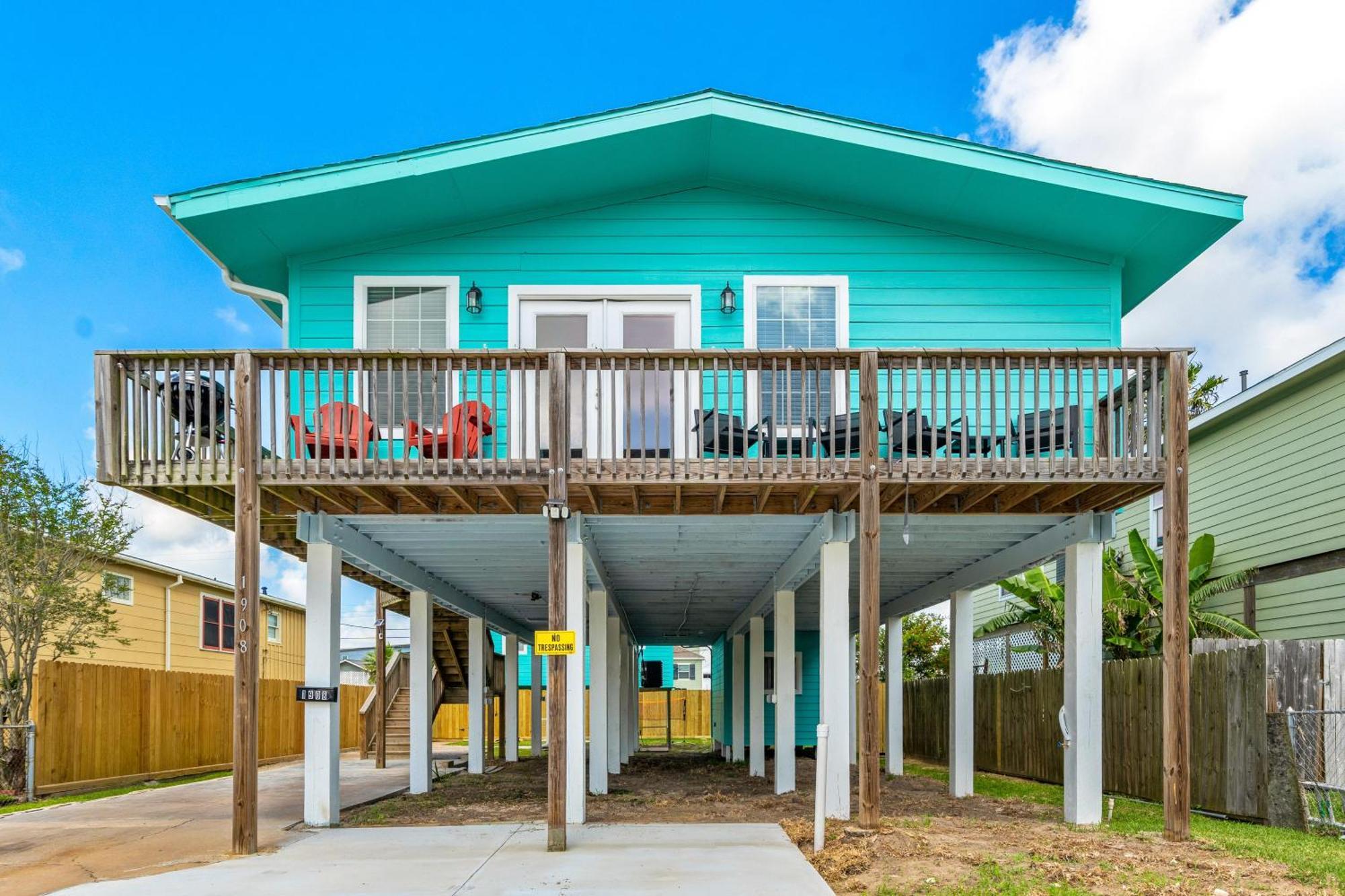 Nr Beach Pier Oasis Game Tables Yard Bbq 加尔维斯敦 外观 照片