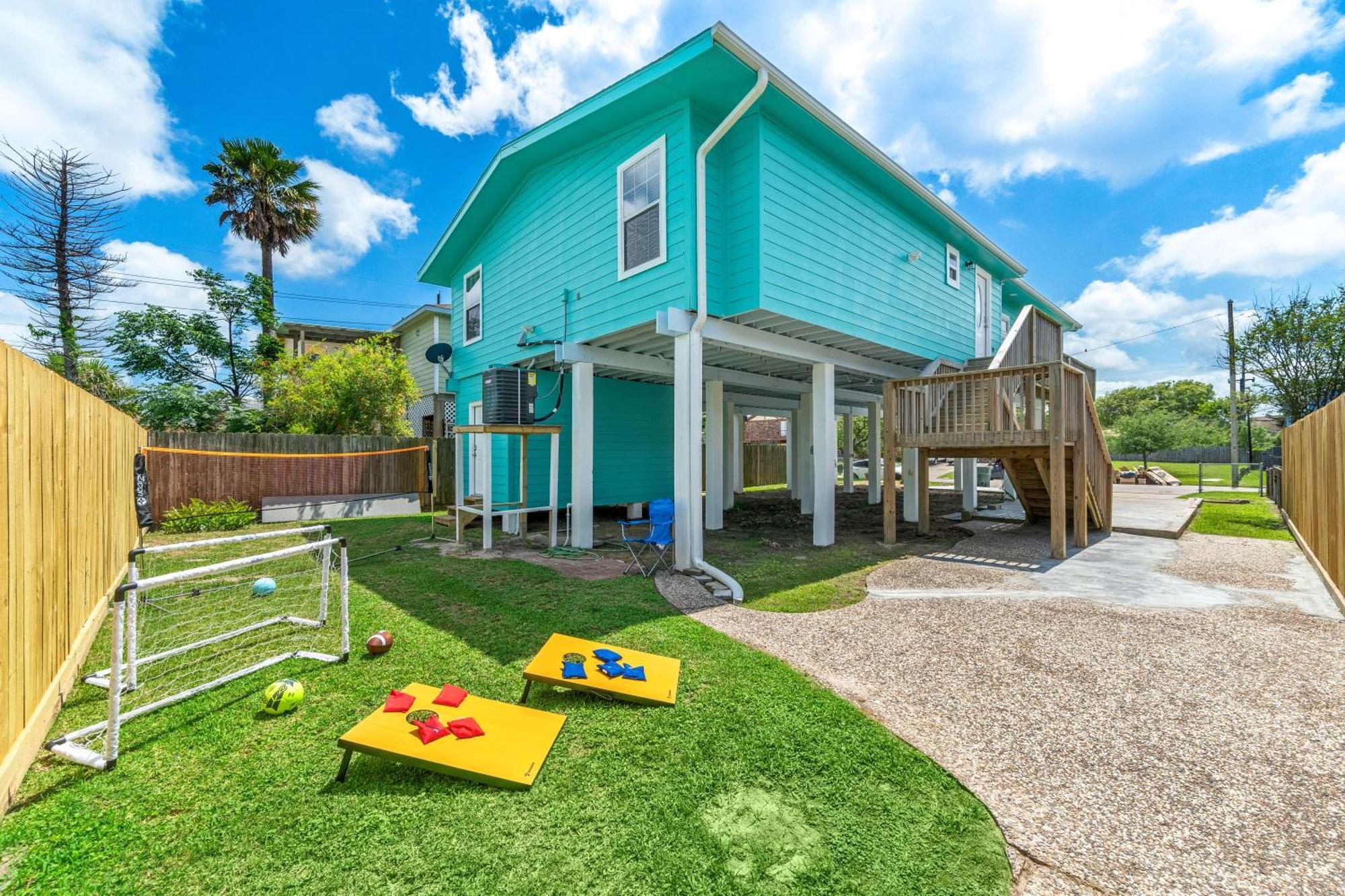 Nr Beach Pier Oasis Game Tables Yard Bbq 加尔维斯敦 外观 照片